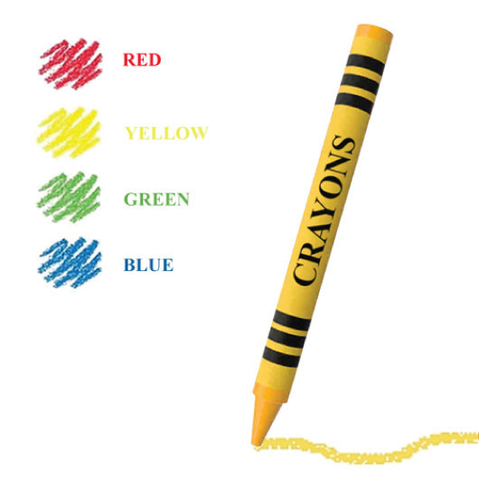4 Pack Crayon Sets Colours